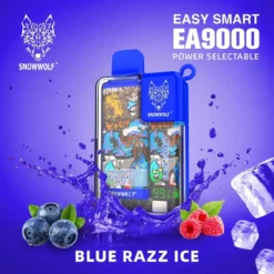 SnowWolf Easy Smart EA9000 Disposable Vape Blue Razz Ice