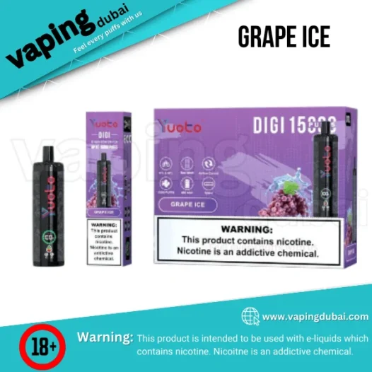 Yuoto DIGI 15000 Puffs Disposable Vape Grape Ice