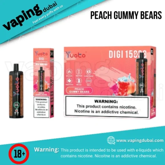 Yuoto DIGI 15000 Puffs Disposable Vape Peach Gummy Bears