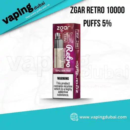 ZGAR Retro 10000 Puffs 5% 50mg Disposable Vape in Dubai, UAE